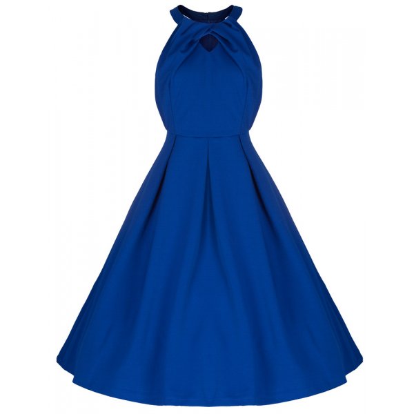 cobalt blue swing dress